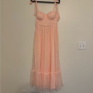 Elegant Pink Sleeveless Dress